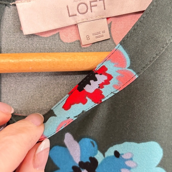 Loft Floral Green Dress - Picture 3 of 4